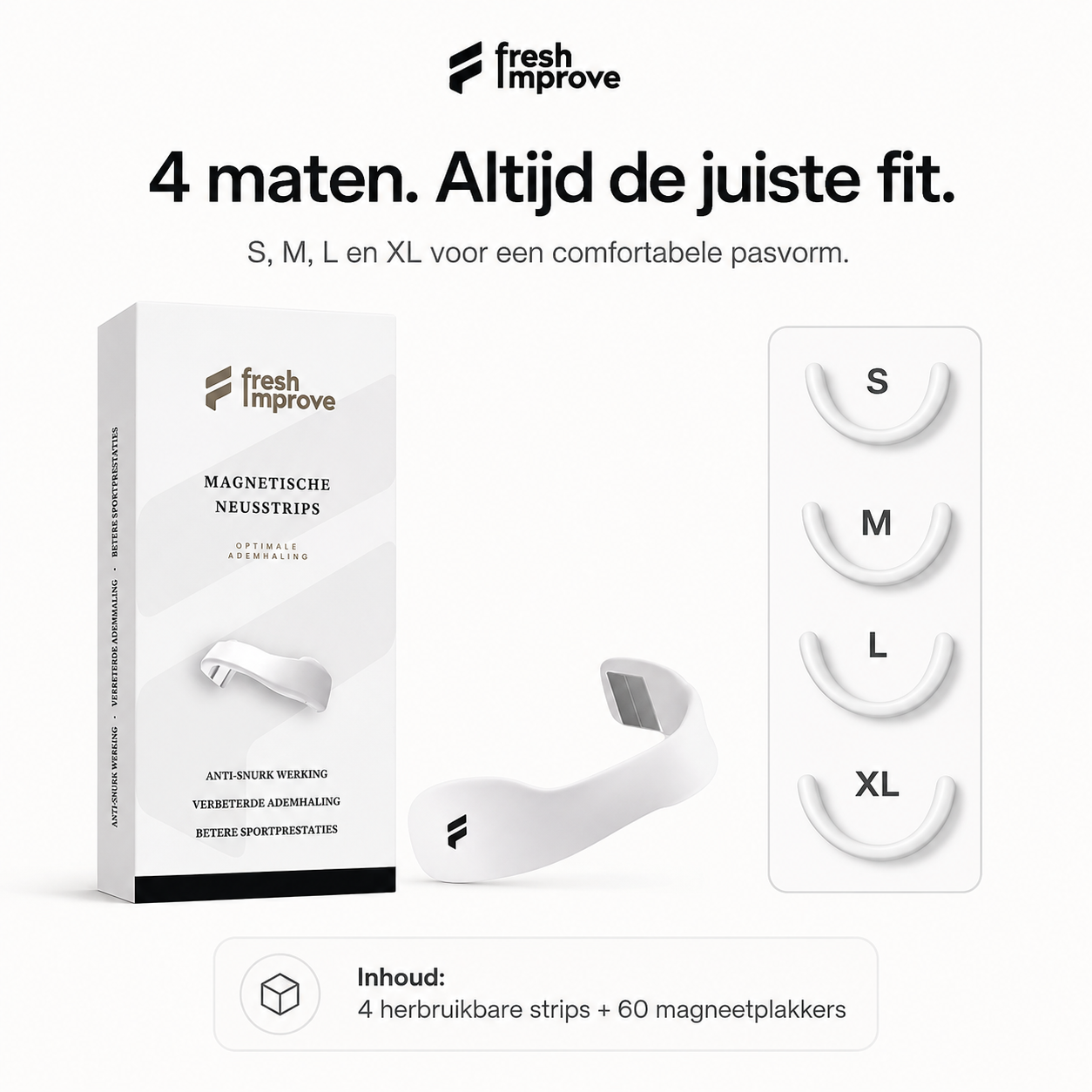 Magnetische Neusstrips - Sport & Sleep | Pearl White