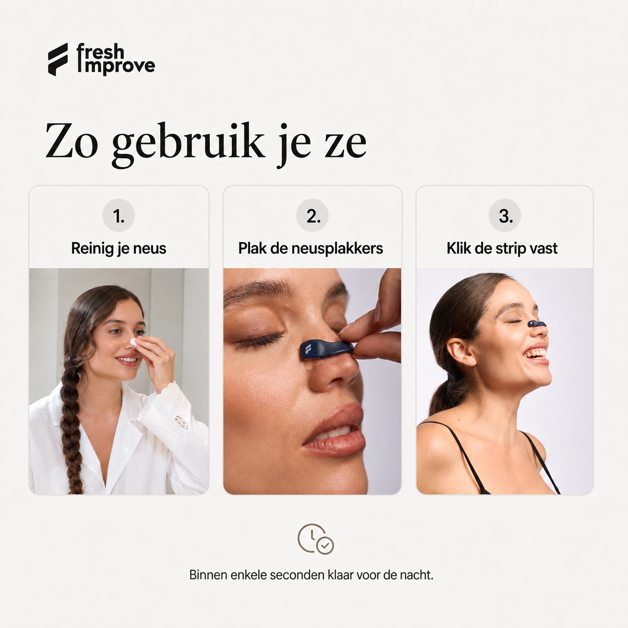 Magnetische Neusstrips - Sport & Sleep | Pearl White